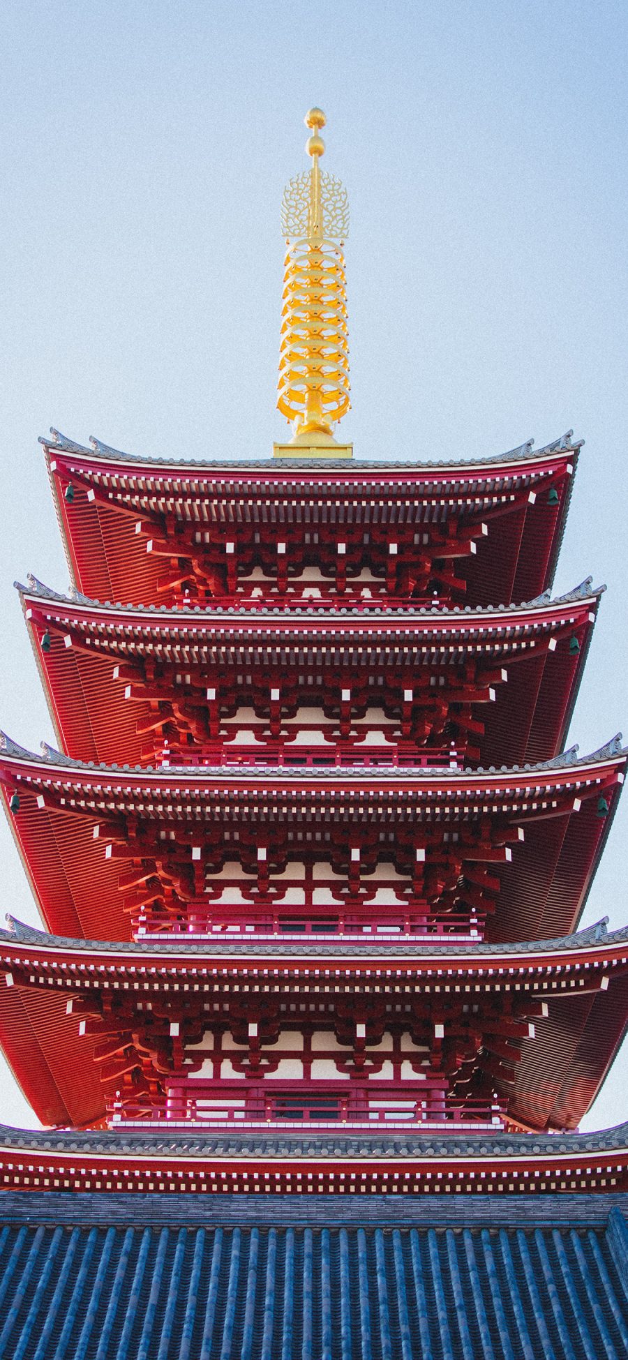 [2436×1125]浅草寺 寺庙 塔楼 日本 苹果手机壁纸图片