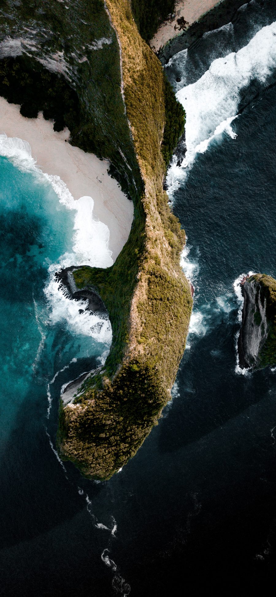 [2436×1125]海岛 大海  海岸 海峡 海浪 海洋 苹果手机壁纸图片