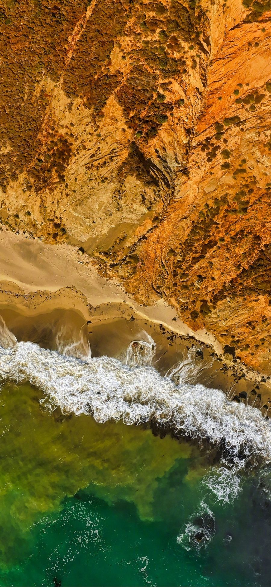 [2436×1125]海岸 海浪 大海 沙滩 苹果手机壁纸图片