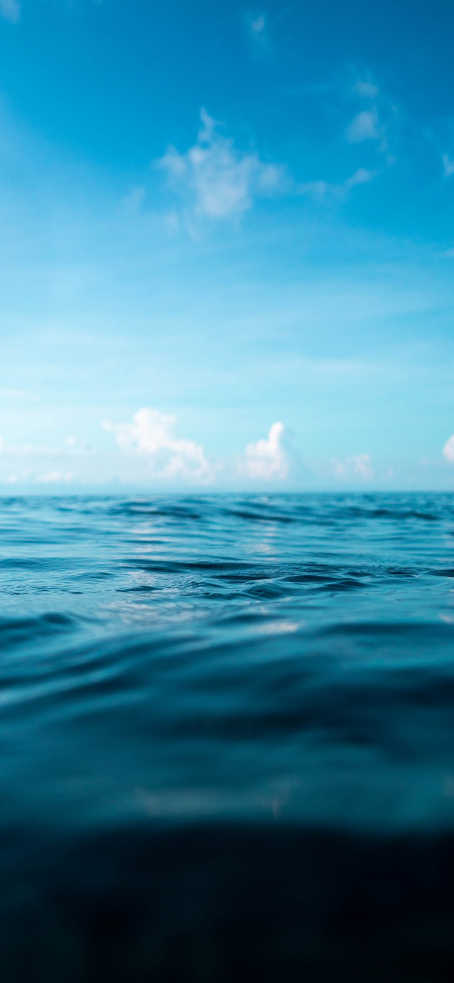 [2436×1125]海平面 海水 蔚蓝 天空 苹果手机壁纸图片