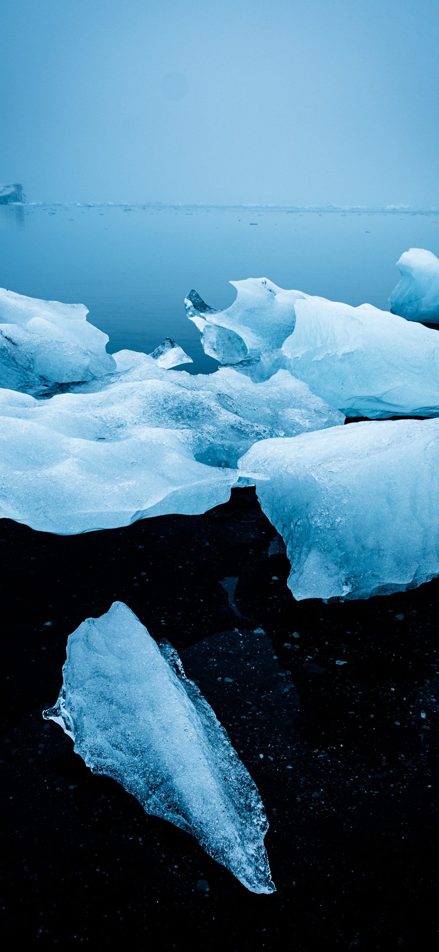 [2436×1125]海水 冰块 凝固 寒冷 苹果手机壁纸图片