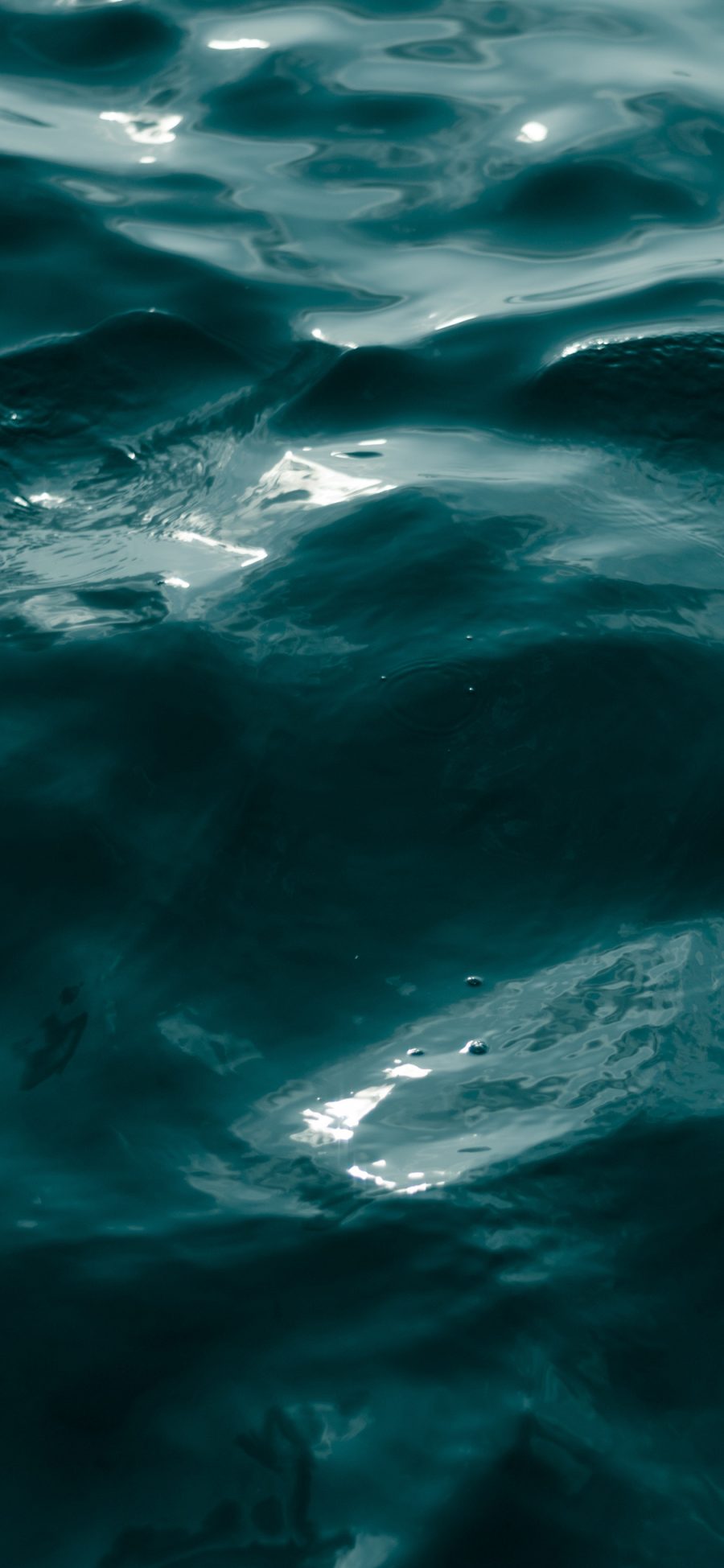 [2436×1125]海水 水面 流动 蓝色 苹果手机壁纸图片