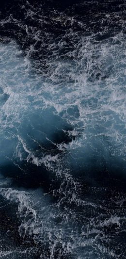 [2436x1125]海水 海浪 浪花 大海 苹果手机壁纸图片