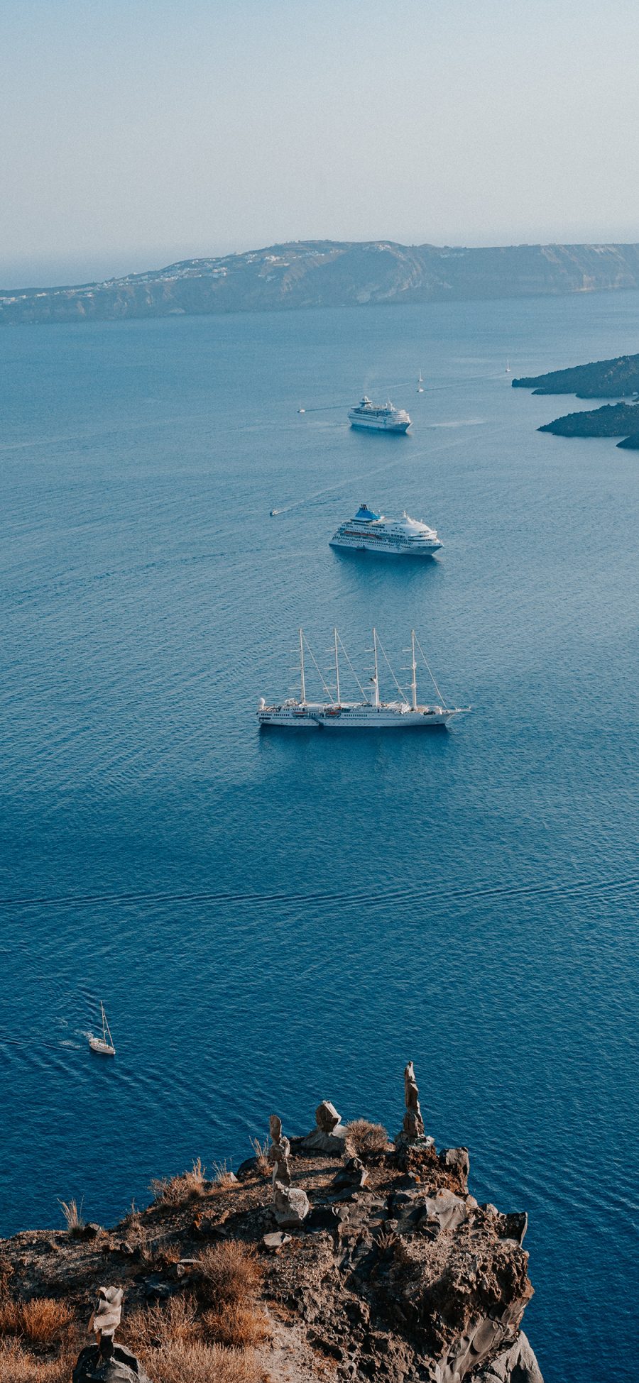 [2436×1125]海洋 船 游轮 码头 苹果手机壁纸图片