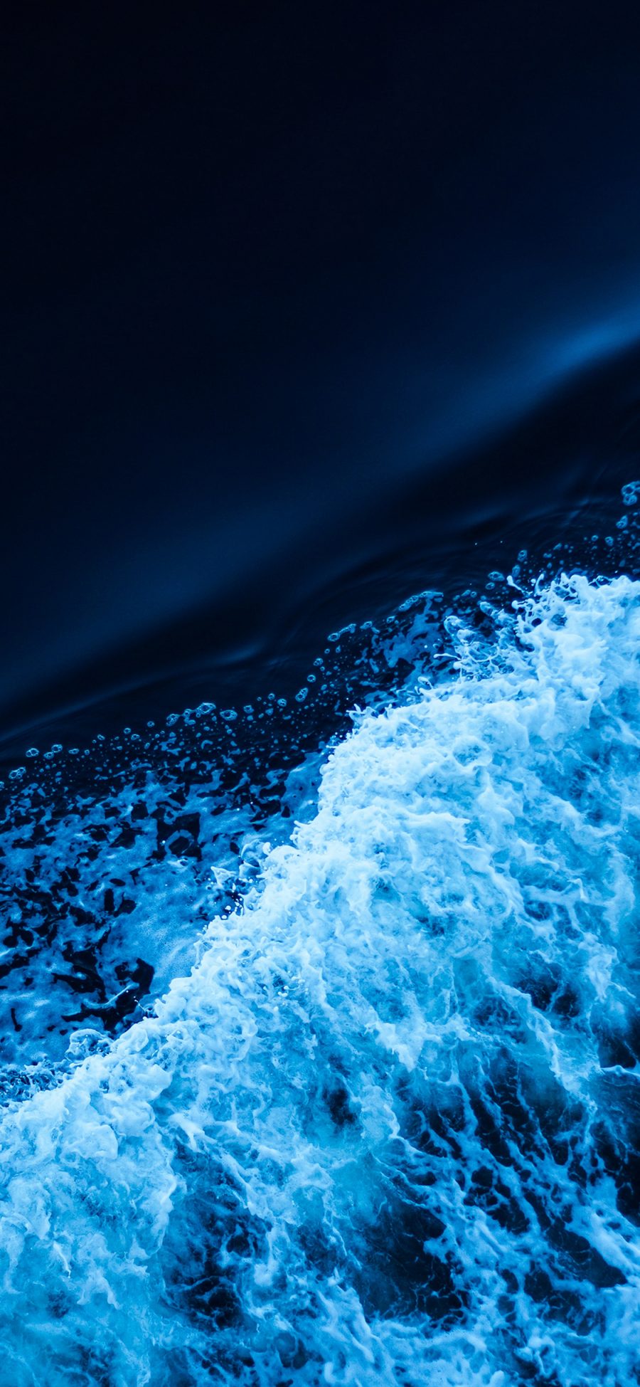 [2436×1125]海浪 大海 浪花 蓝色 苹果手机壁纸图片