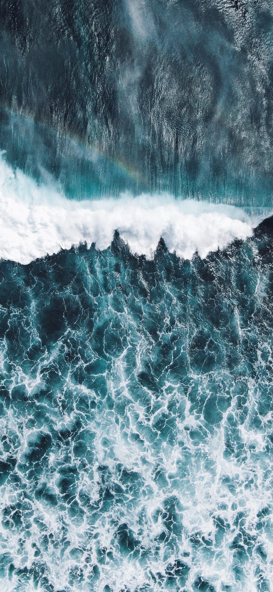 [2436×1125]海浪 大海 海水 浪花 苹果手机壁纸图片