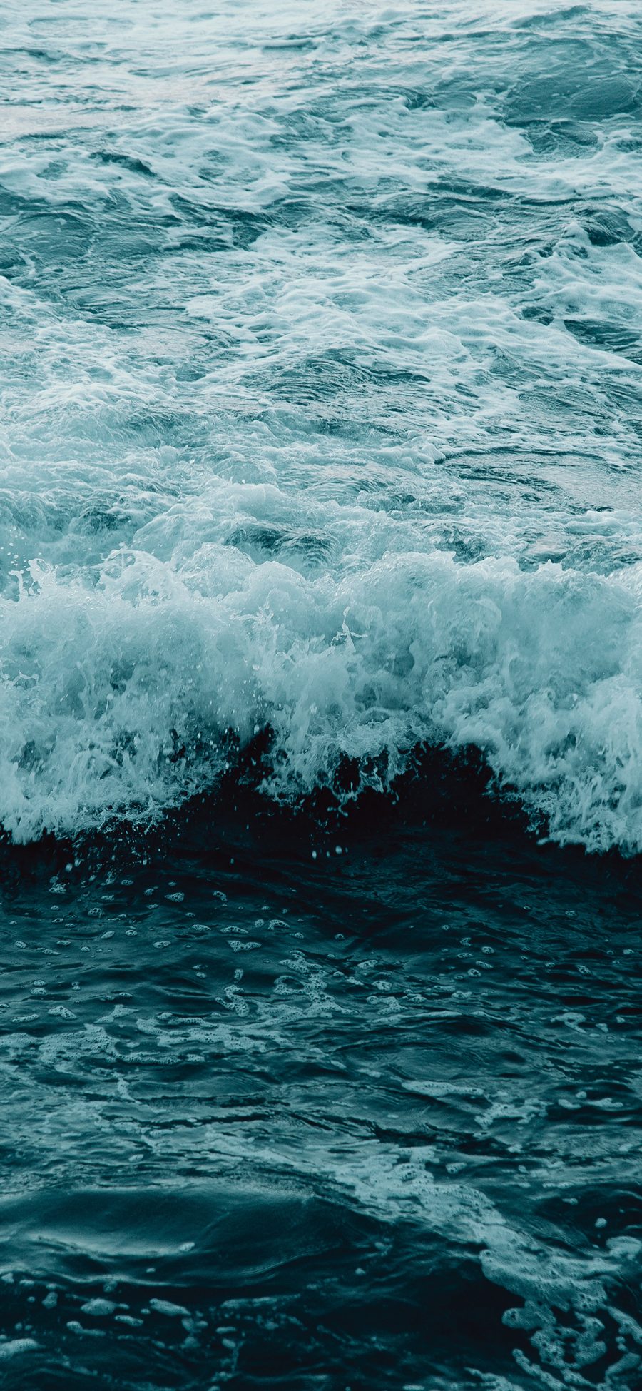 [2436×1125]海浪 海水 潮涌 大海 苹果手机壁纸图片