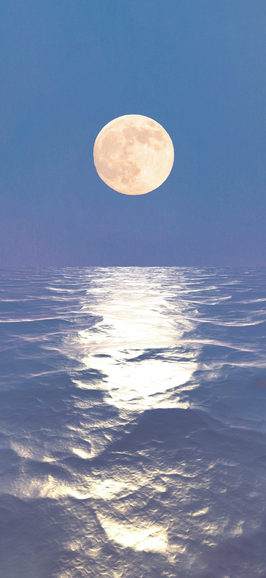 [2436×1125]海面 太阳 海水 倒影 苹果手机壁纸图片
