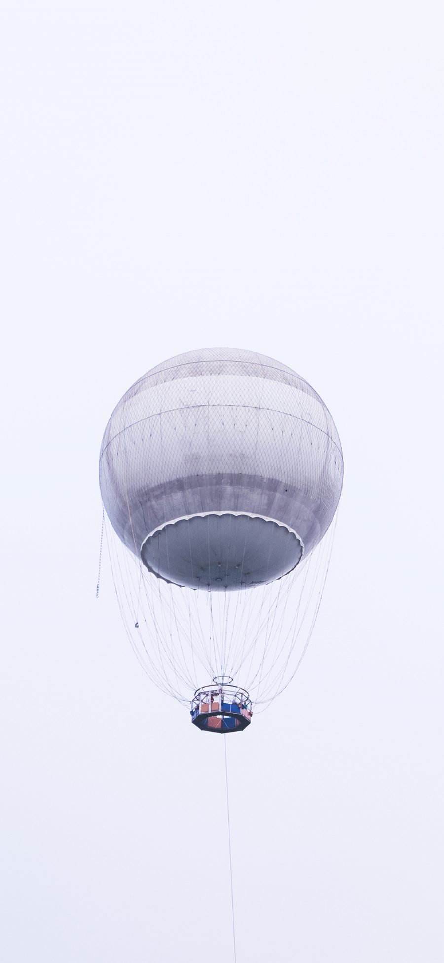 [2436×1125]热气球 气焰 天空 飞升 绳索 苹果手机壁纸图片