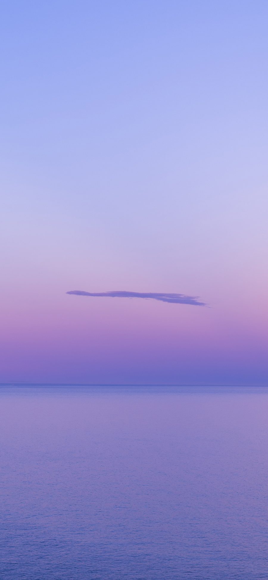 [2436×1125]自然 云空 紫色渐变 大海 分界 朦胧 梦幻 苹果手机壁纸图片