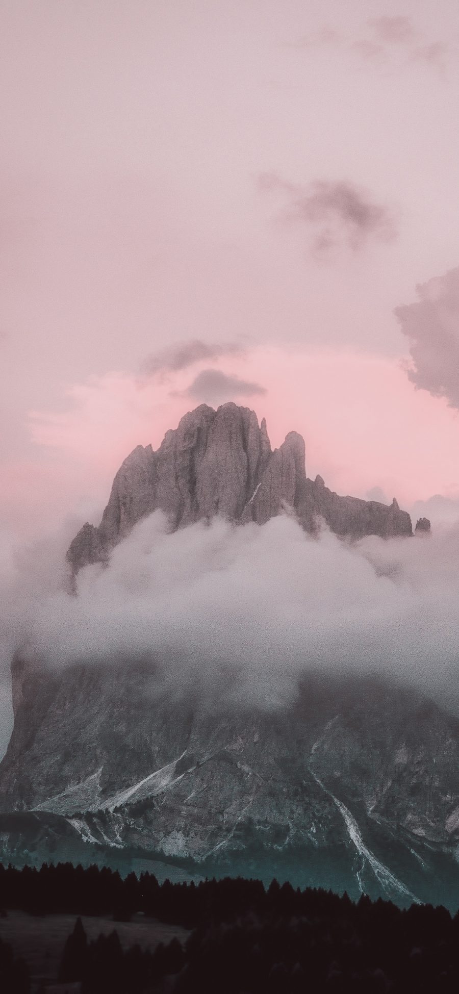 [2436×1125]自然美景 山峰 云雾缭绕 苹果手机壁纸图片