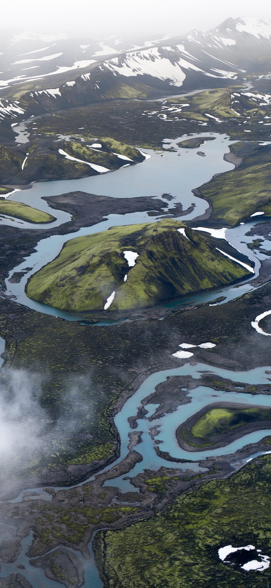 [2436×1125]航拍 自然 山河美景 壮观 苹果手机壁纸图片