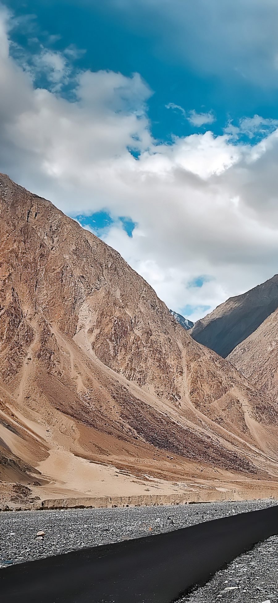 [2436×1125]蓝天白云 山峰 自然 美景 苹果手机壁纸图片