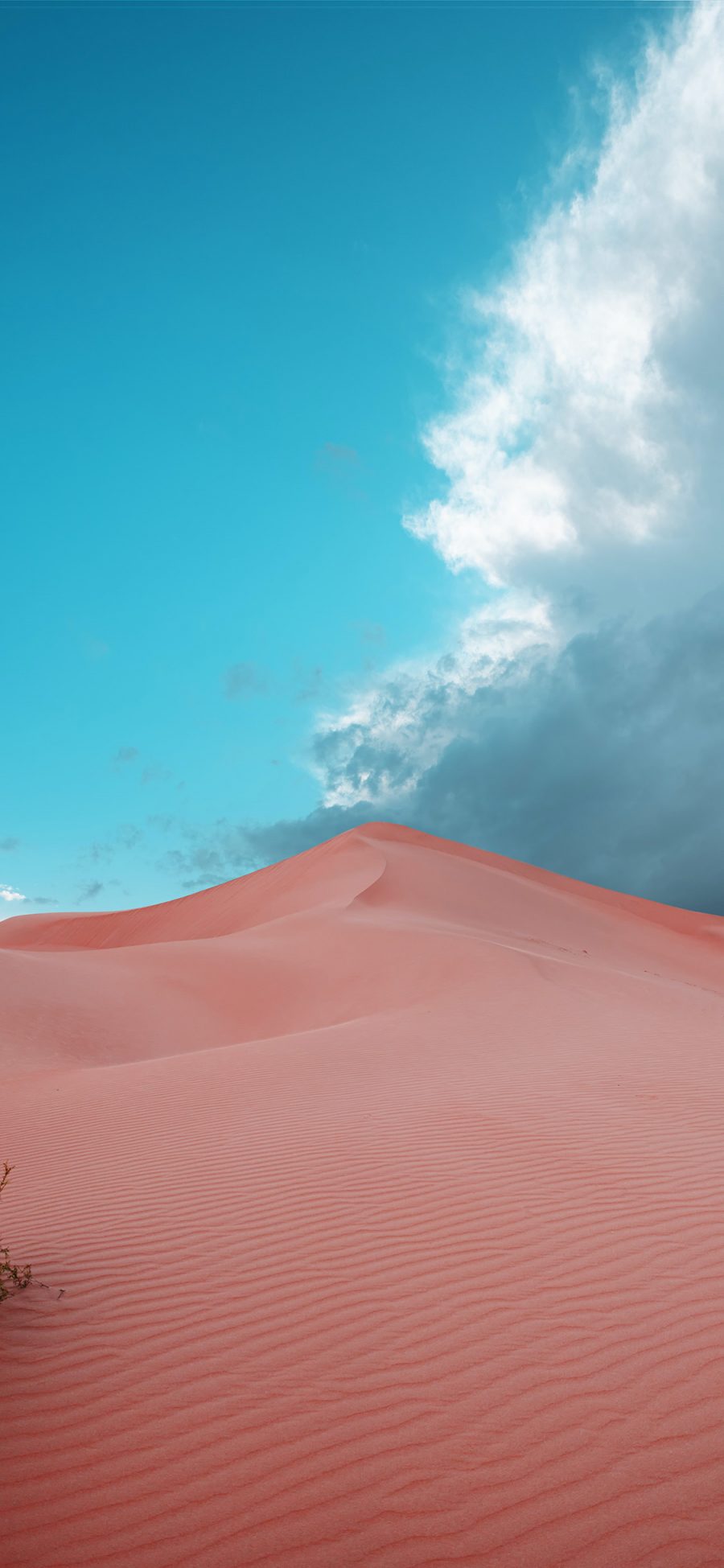 [2436×1125]蓝天白云 沙漠 荒漠 苹果手机壁纸图片