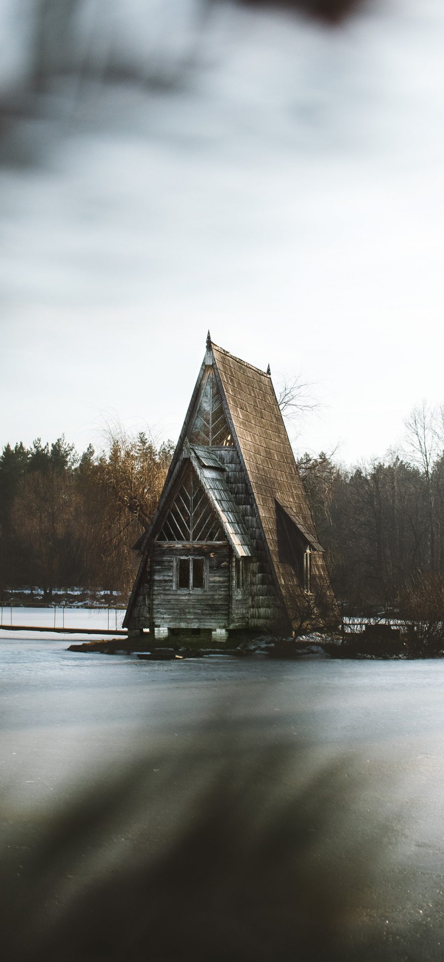 [2436×1125]郊外 小屋 建筑 静谧 唯美 苹果手机壁纸图片