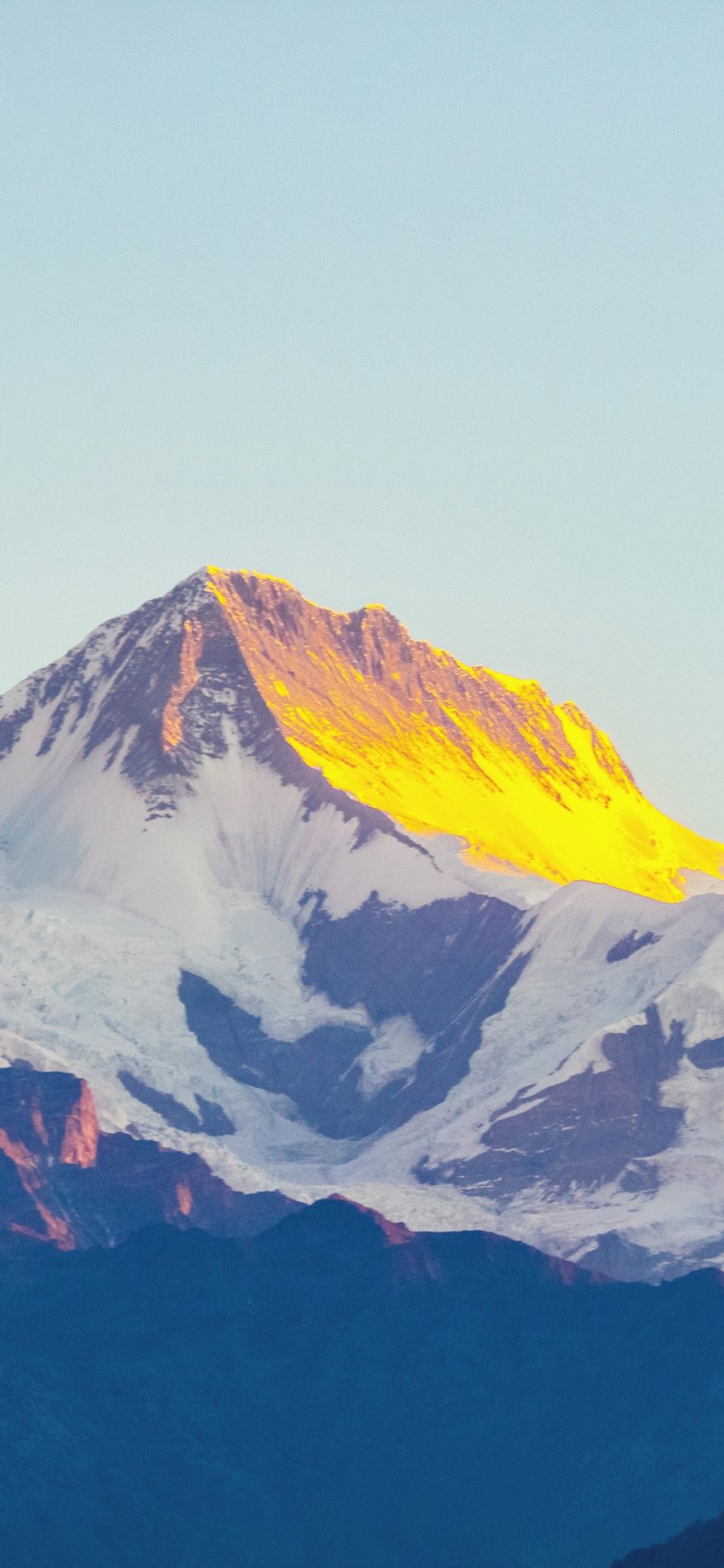 [2436×1125]郊外 山峰 白雪 自然 苹果手机壁纸图片