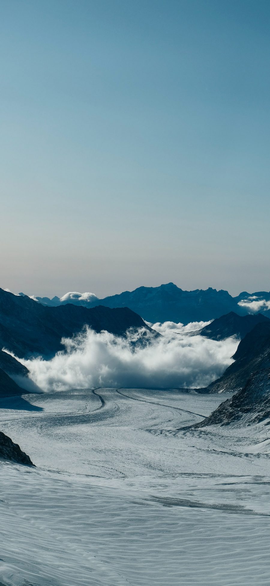 [2436×1125]郊外 雪山 白雪覆盖 壮观 苹果手机壁纸图片