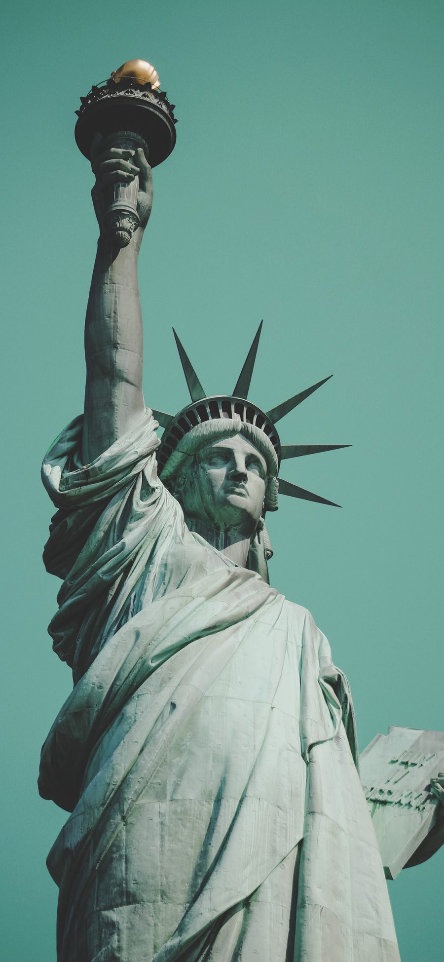 [2436×1125]雕塑 美国 自由女神像 地标 苹果手机壁纸图片
