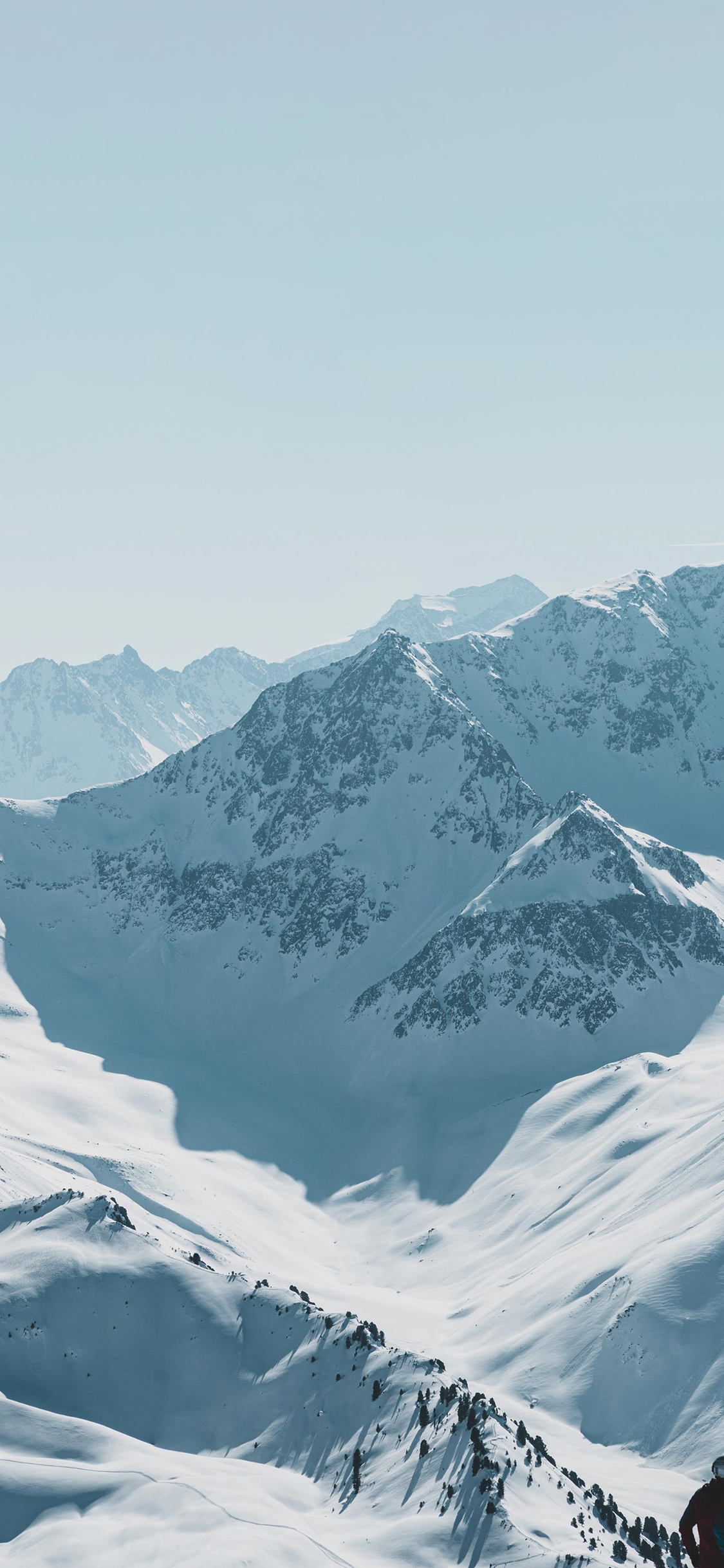 [2436×1125]雪山 冬季 雪峰 山顶 苹果手机壁纸图片
