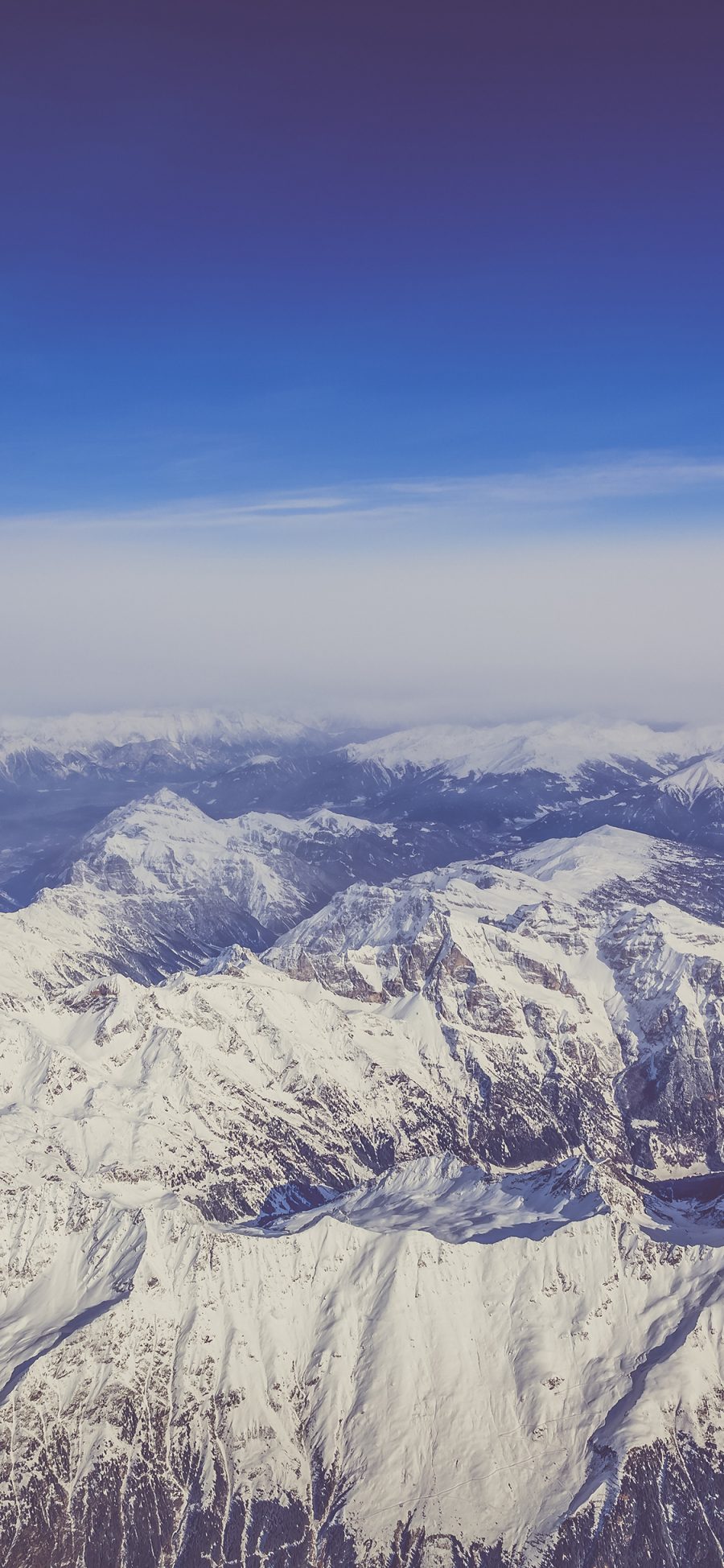 [2436×1125]雪山 山脉 地理 大自然 航拍 苹果手机壁纸图片