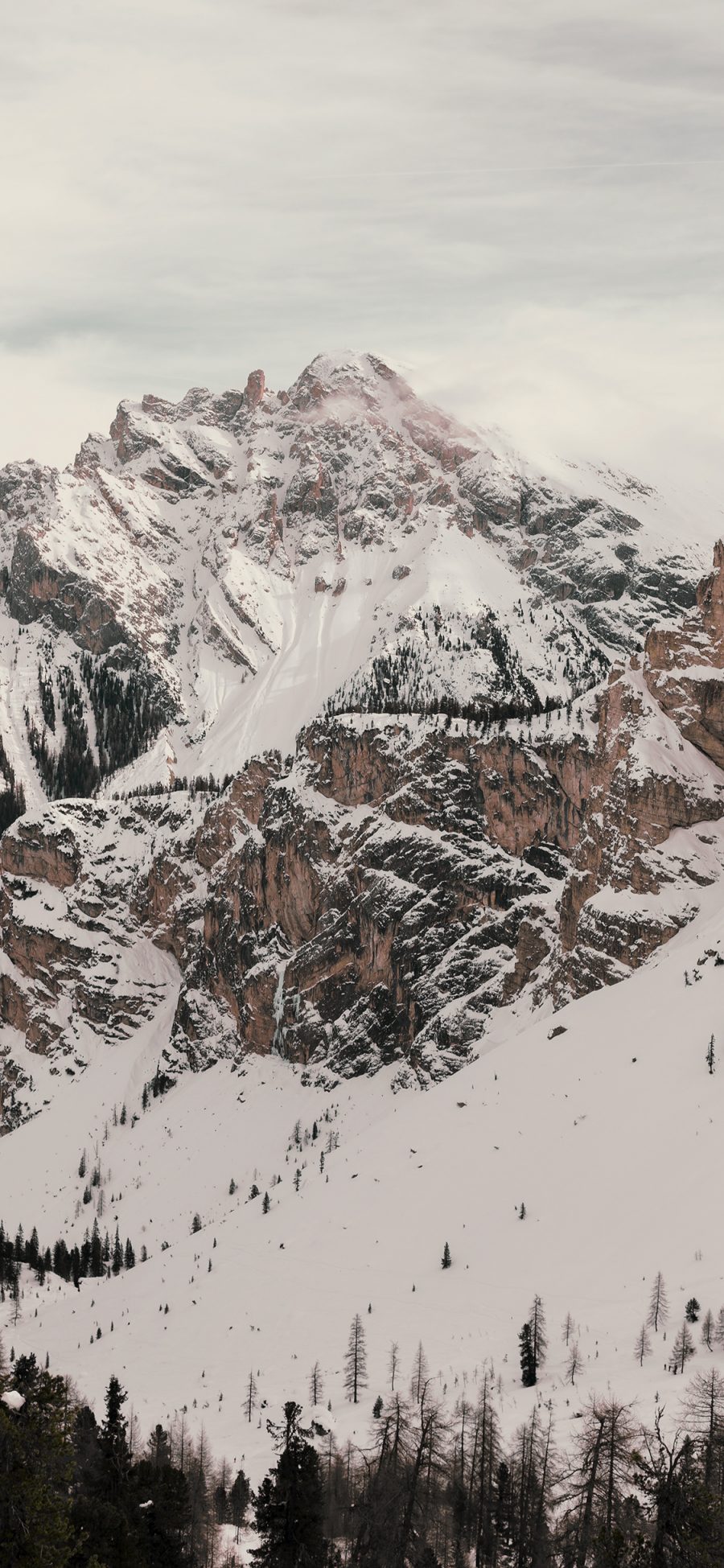 [2436×1125]雪山 雪景 山顶 白雪皑皑 苹果手机壁纸图片