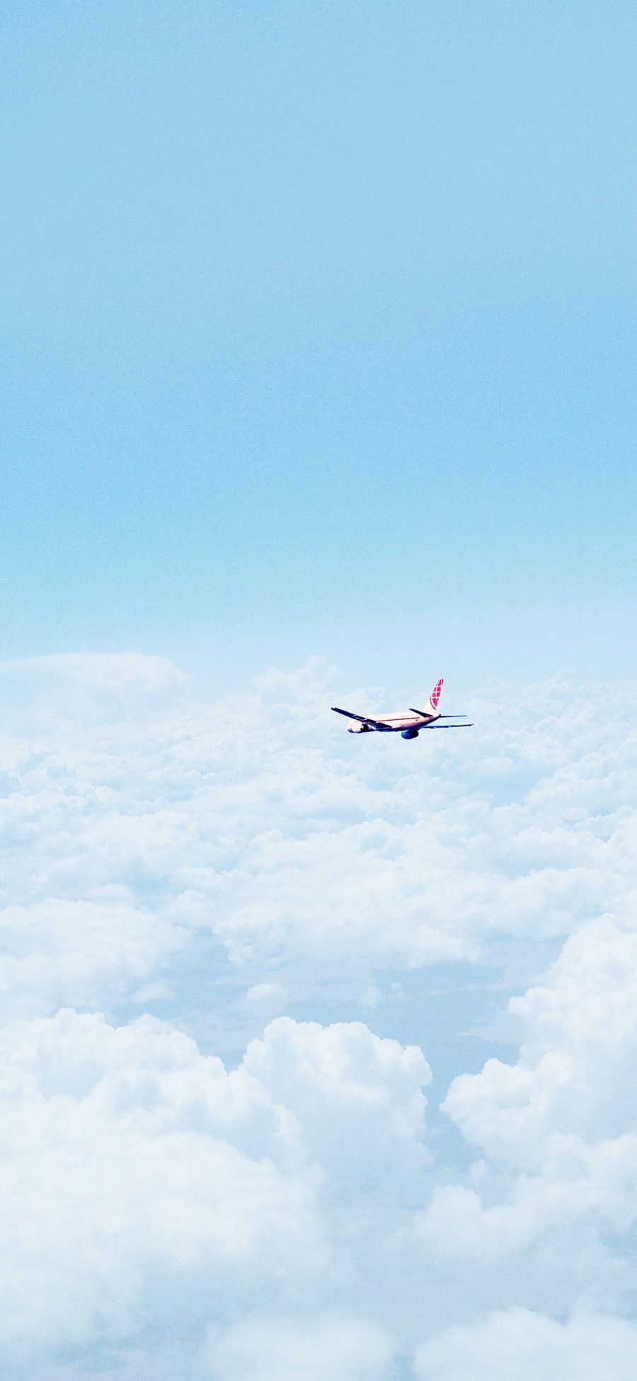 [2436×1125]飞机 云端 天空 飞行 航空 唯美 苹果手机壁纸图片