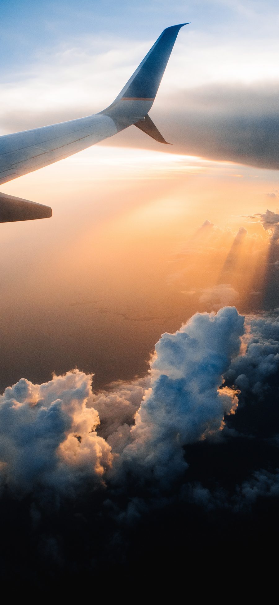[2436×1125]飞机 天空 云端 航空 飞行 苹果手机壁纸图片