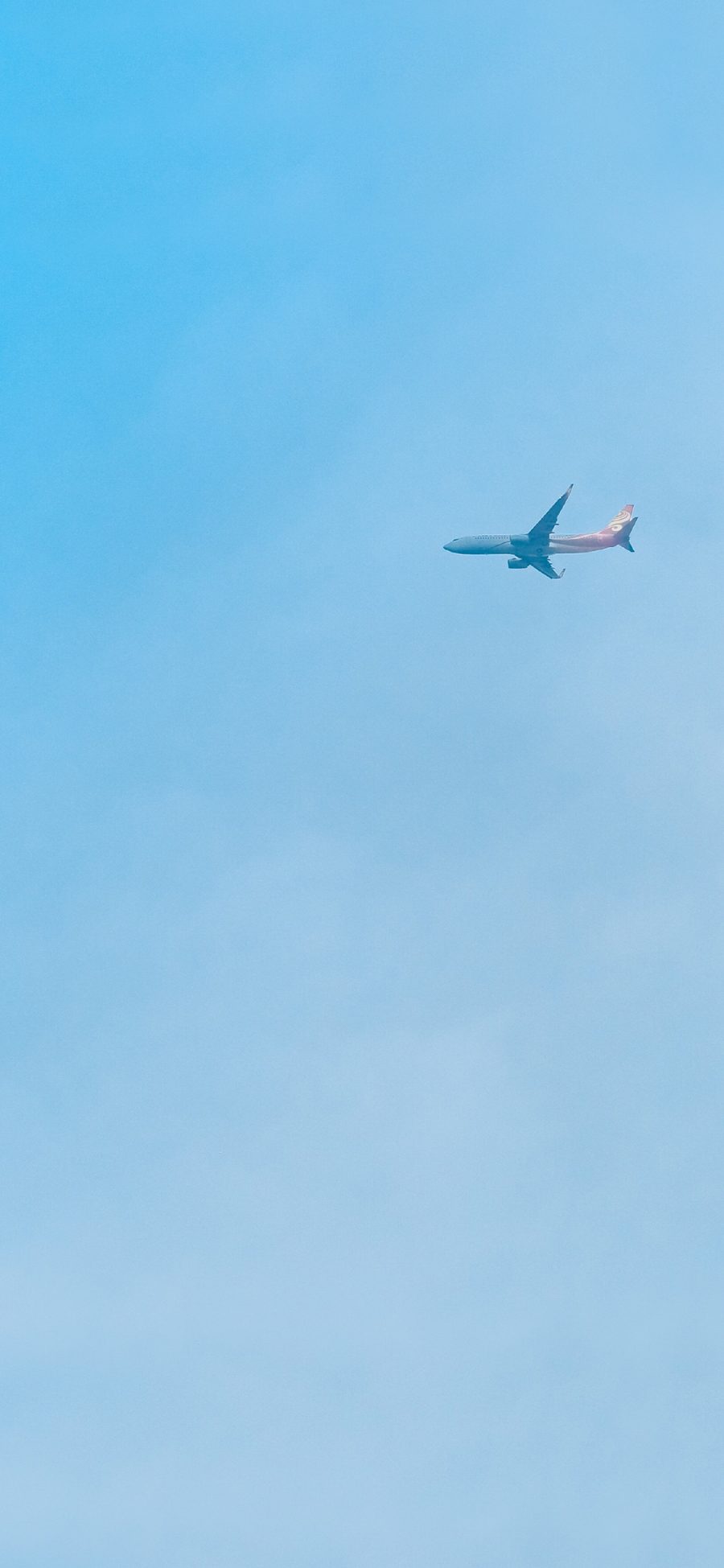 [2436×1125]飞机 天空 蓝色 航空 飞行 苹果手机壁纸图片