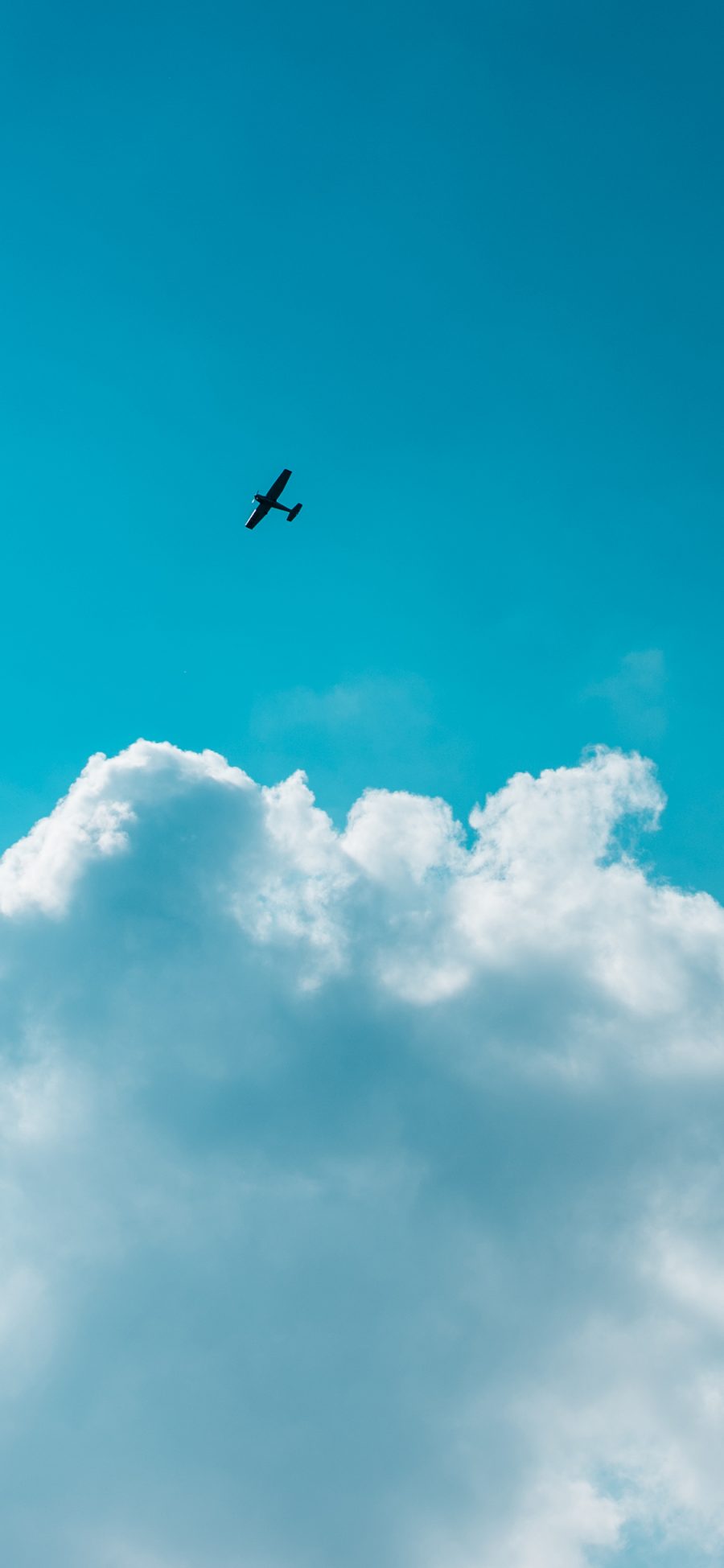 [2436×1125]飞机 蓝天白云 太空 飞行 苹果手机壁纸图片