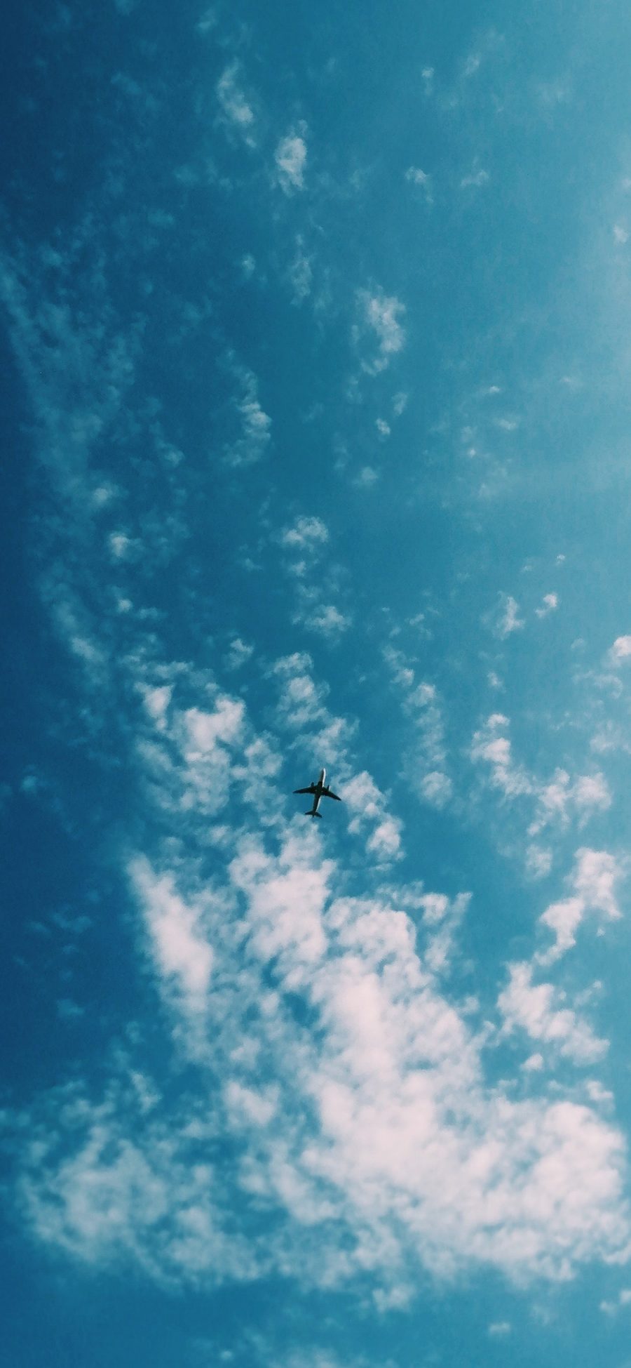 [2436×1125]飞机 飞行 天空 蓝色 航空 苹果手机壁纸图片