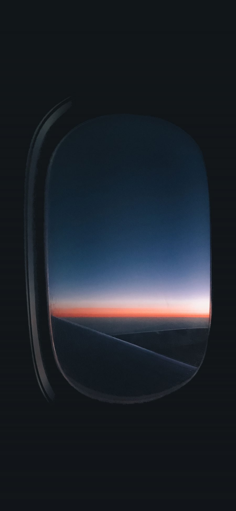 [2436×1125]飞机窗 夕阳 自然美景 苹果手机壁纸图片