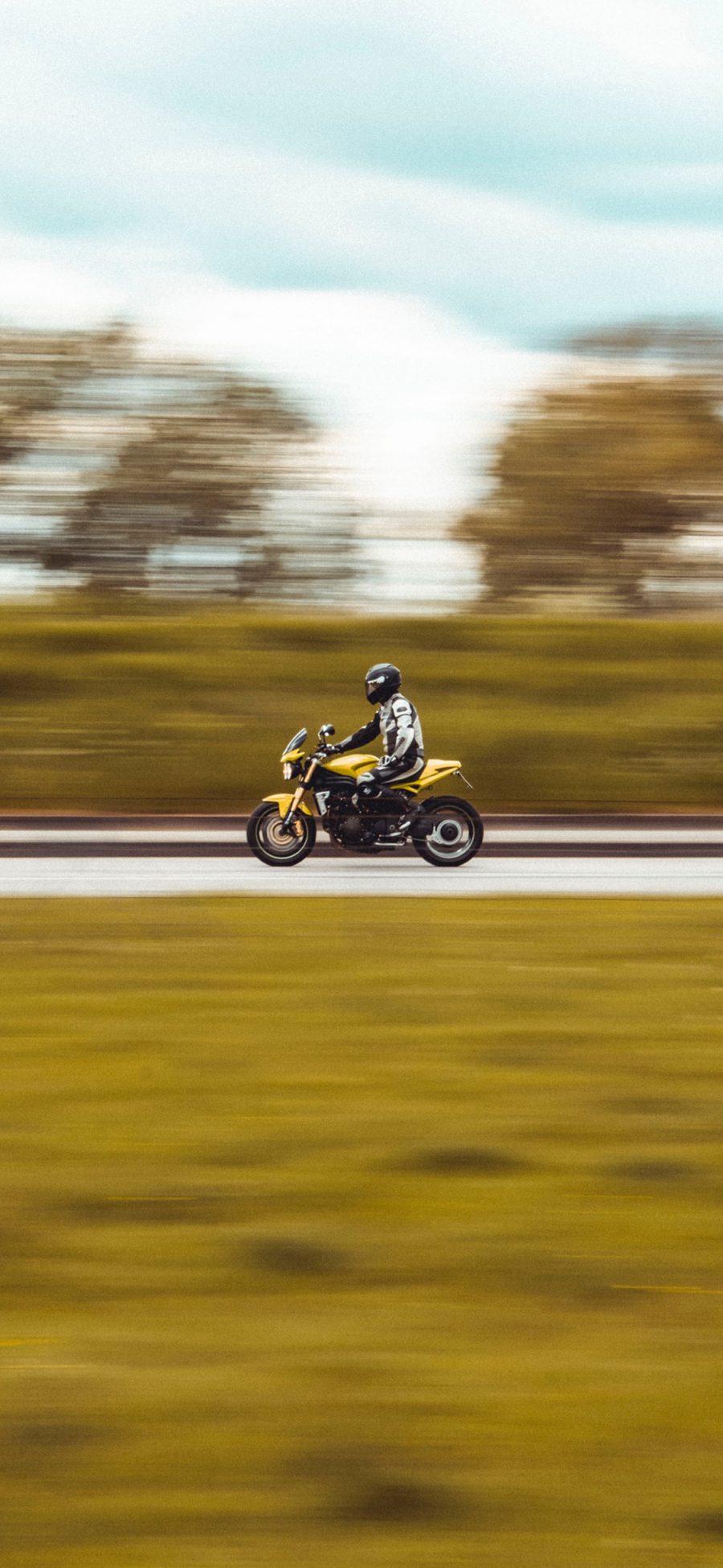 [2436×1125]骑手 摩托车 机车 速度 苹果手机壁纸图片