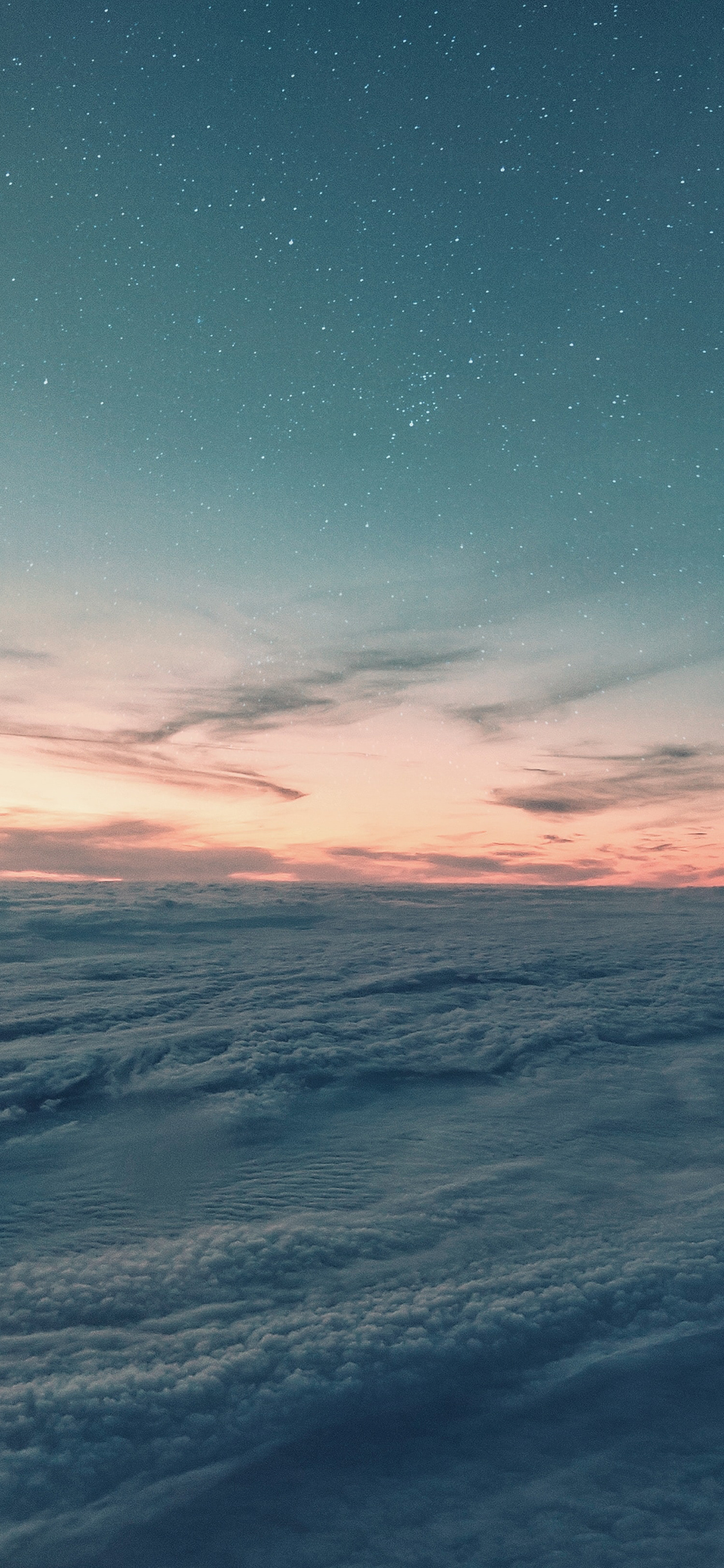 [2436×1125]高空 云层 云彩 彩霞 苹果手机壁纸图片