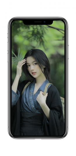 乡间 居士 竹篓 清纯美女4k手机壁纸2160x3840