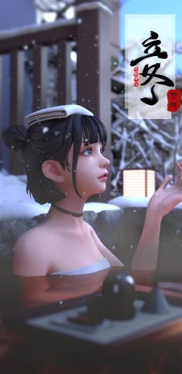 美女图片 集原美 立冬节气 4k手机壁纸2160x3840