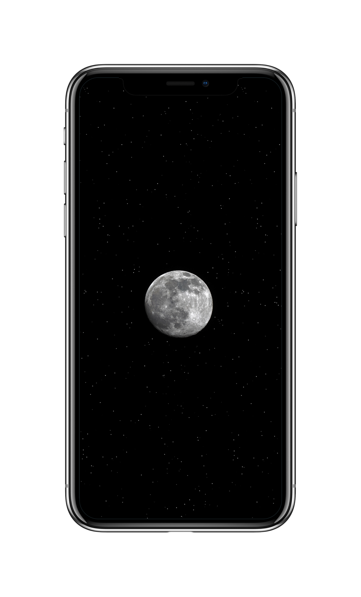 黑白 星空 月球 超清4K手机壁纸 适合amoled屏幕
