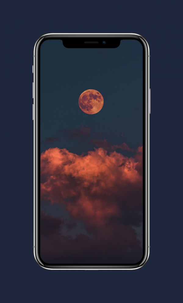月亮 天空和云 星空 2k手机壁纸