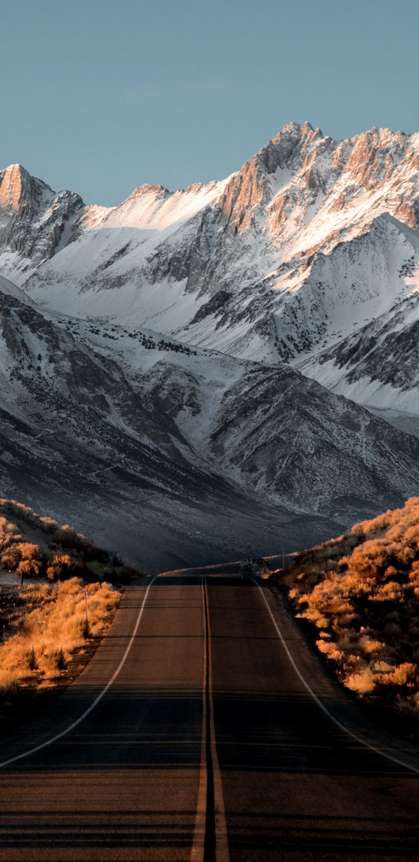 [2K 1440x2960]雪山 公路 风景壁纸下载