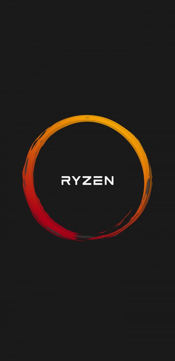 AMD Ryzen品牌LOGO壁纸 (1440x2960)