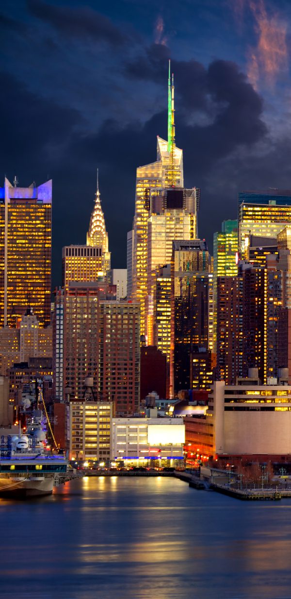 美国纽约城市夜景手机壁纸2K（2960x1440）