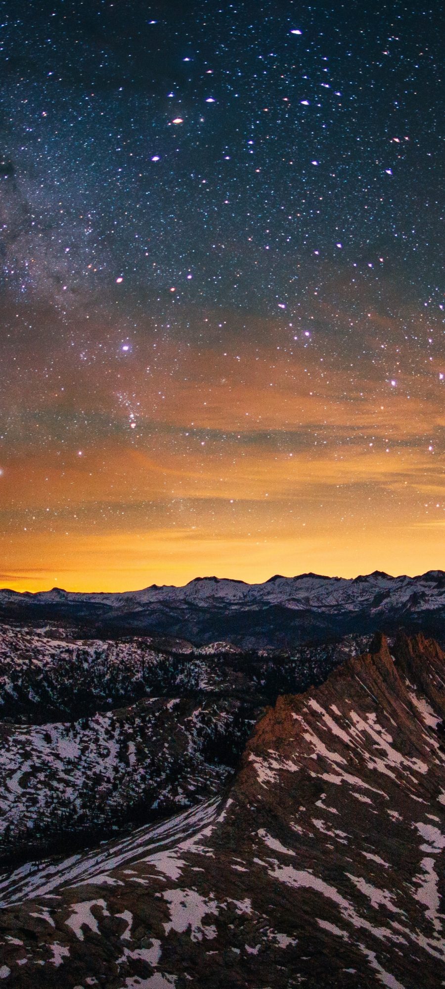 雪山和星空风景壁纸图片